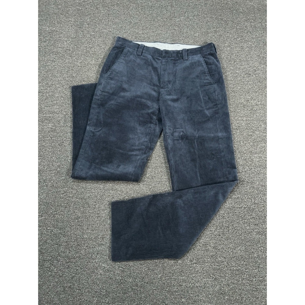 Brooks Brothers Clark Corduroy Pants Men's 34x32 Navy Blue Stretch Dress Chino